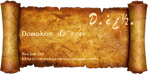 Domokos Áron névjegykártya